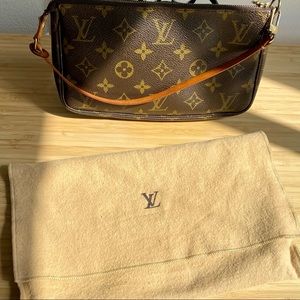 Louis Vuitton Monogram Pouchette and dust bag